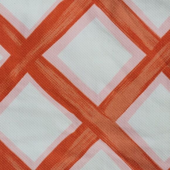 Merona Cotton Orange and White Brushstrokes Waffle Mini Skirt with Pockets - Picture 4 of 9